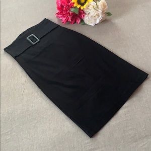 Black High-waisted Pencil Skirt